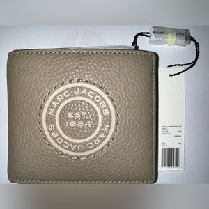 (New) Marc Jacobs Men's Bifold & MoneyClip Wallet Greige Pebble Leather